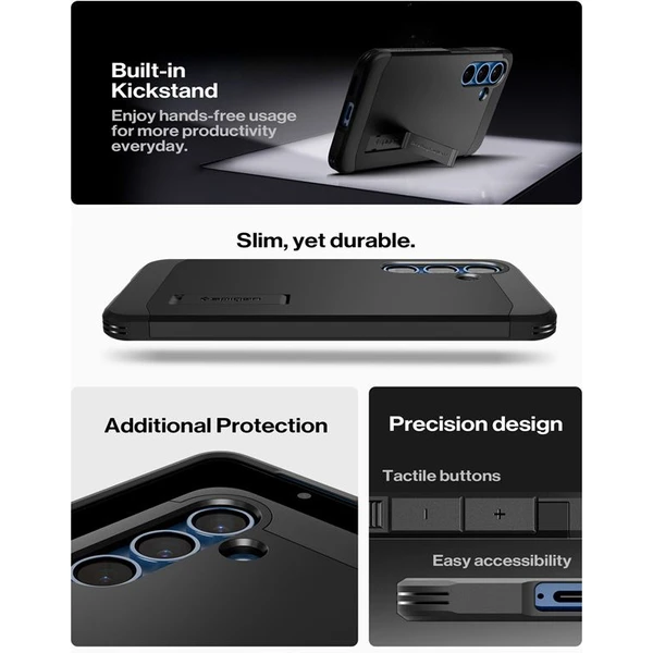 Spigen Tough Armor MagSafe kryt Samsung Galaxy S25+ čierny - Puzdra - Obrázok b9207f94cc4a42849de16b7b3a827448