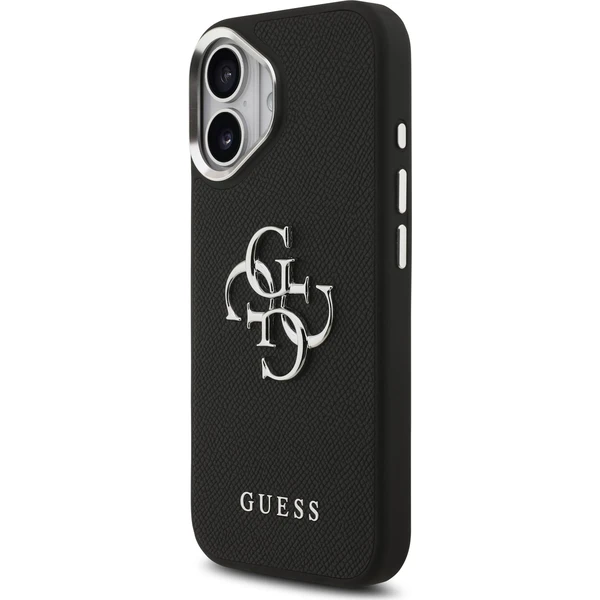 Guess PU Grained 4G Metal Logo kryt iPhone 17 čierny - Puzdra - Obrázok b963cd7e7bad4b5fb0f7657fd8015a45