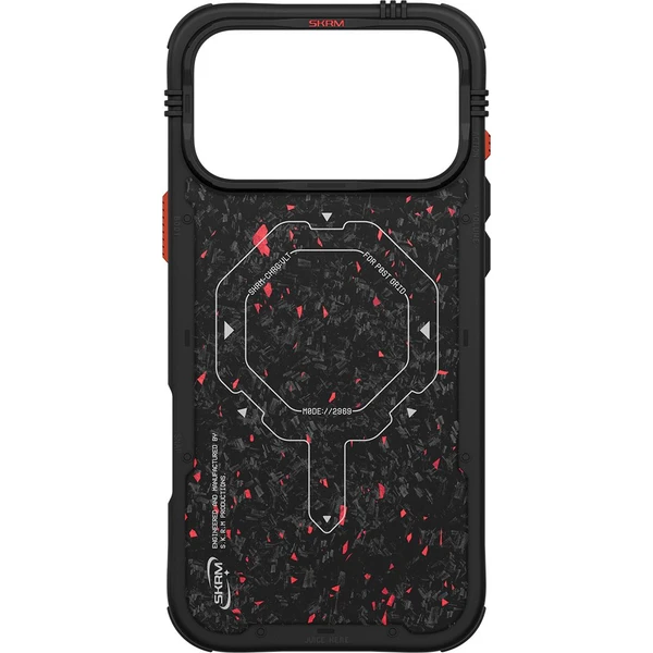 SKINARMA Vektor Mag-Charge MagSafe kryt iPhone 17 Pro Max Čierna/červená - Puzdra - Obrázok b97557b7bcb14c3884d730173ff6ad40