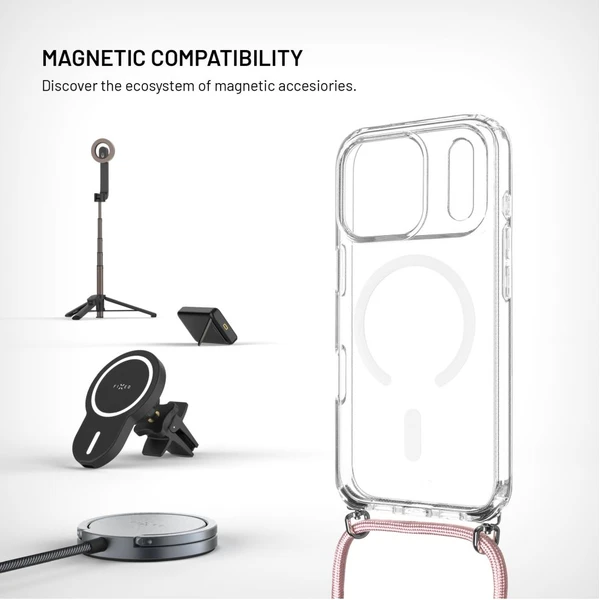 FIXED MagPure Neck kryt s ružovou šnúrkou na krk pre Apple iPhone 17 Pro - Puzdra - Obrázok b975921a771b492f8bd9df3518a5fbd6