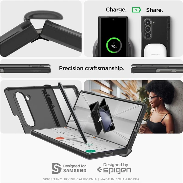 Spigen Ultra Hybrid Pre kryt Samsung Galaxy Z Fold6 sivý - Puzdra - Obrázok b99db70973894eee84322507364e34e8