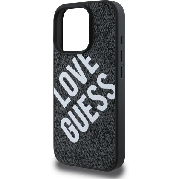 Guess PU Leather 4G Big Love Logo MagSafe kryt iPhone 16 Pro čierny - Puzdra - Obrázok b9ac3b75c4ea40d08d027ff495b21d14