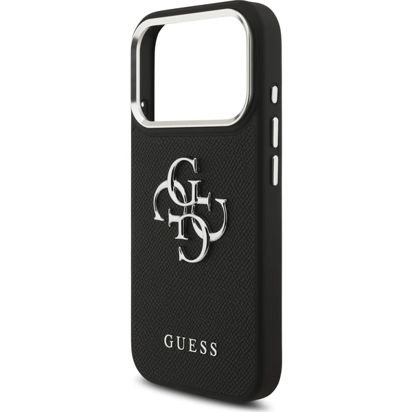 Guess PU Grained 4G Metal Logo kryt iPhone 17 Pro čierny - Puzdra - Obrázok b9fdfad108634ab5bfe693781e287b6e