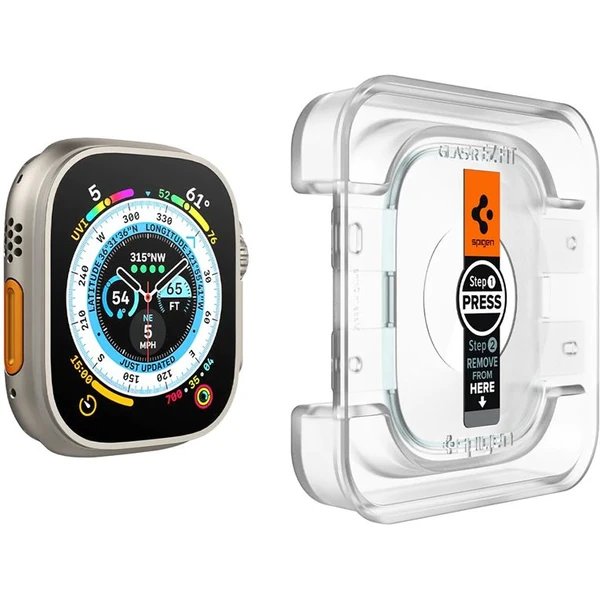 Spigen Glass EZ Fit 2 Pack sklo Apple Watch Ultra 49mm číre - Ochranné fólie a sklo - Obrázok ba27bb97e6ac4c998b64af3035606c14
