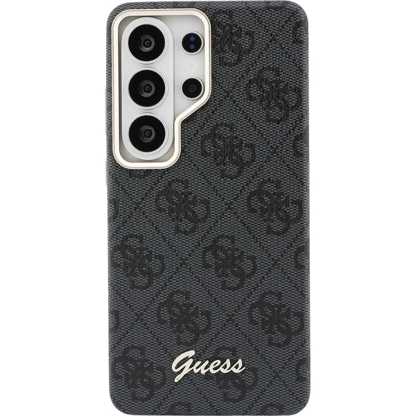 Guess PU 4G Skript Kovové Logo Magnetický kryt Samsung Galaxy S26 Ultra čierny - Puzdra - Obrázok ba41566a97354f60878a671448479a98