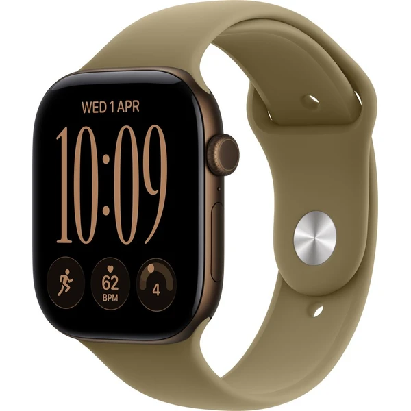 Apple Watch Series 12 Cellular (46mm) Tmavě bronzový hliník s olivovým sportovním řemínkem M/L - Inteligentné hodinky - Hlavný obrázok