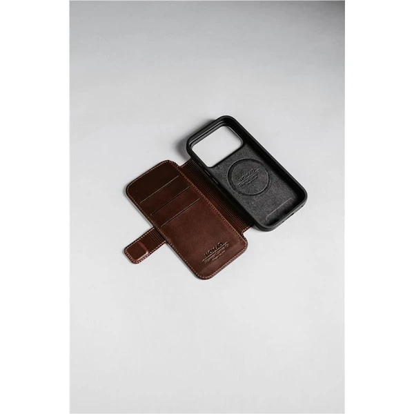 Nomad Modern Leather Folio (Horween) MagSafe kožené púzdro iPhone 17 Pro Max Rustic Brown - Puzdra - Obrázok ba5cc5ea346d472da8cf6619b4d7fc67