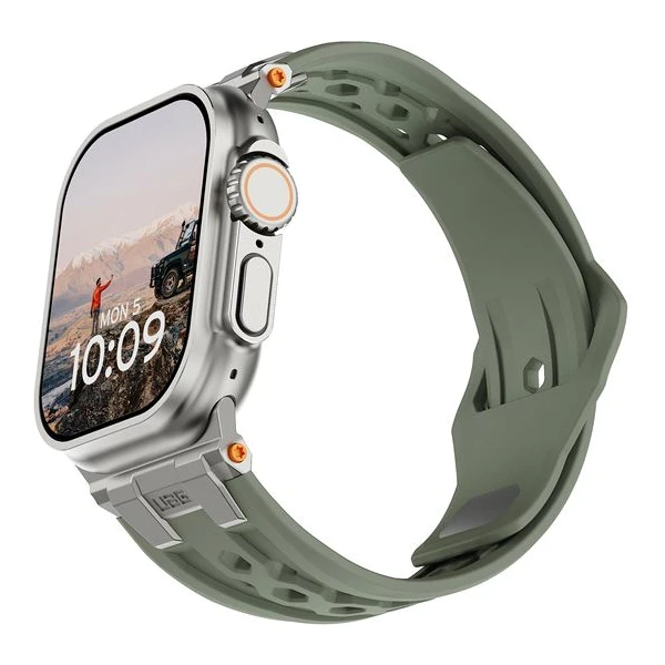 UAG Monarch Strap remienok Apple Watch 49/46/45/44/42mm olivový/titán - Remienky - Hlavný obrázok