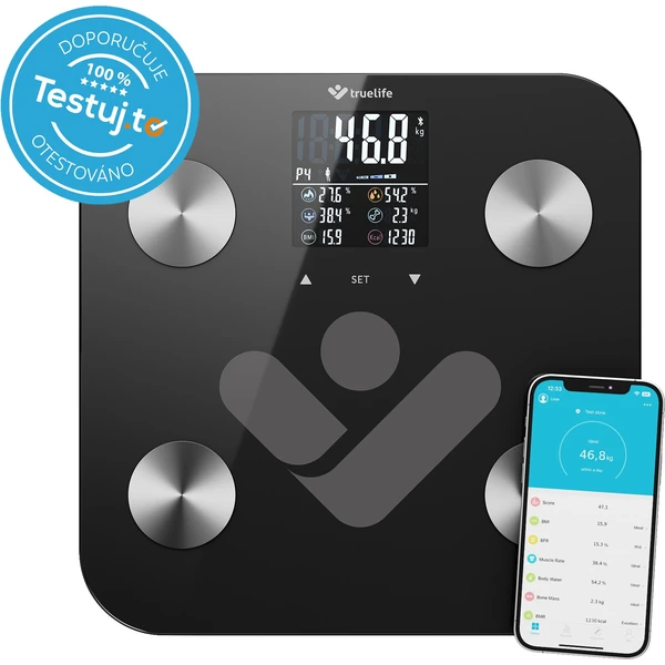 TrueLife FitScale W6 BT múdra váha čierna - Inteligentné váhy - Hlavný obrázok