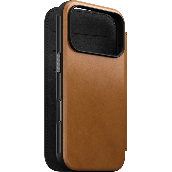 Nomad Modern Leather Folio MagSafe kožené puzdro iPhone 18 Pro English Tan - Puzdra - Hlavný obrázok