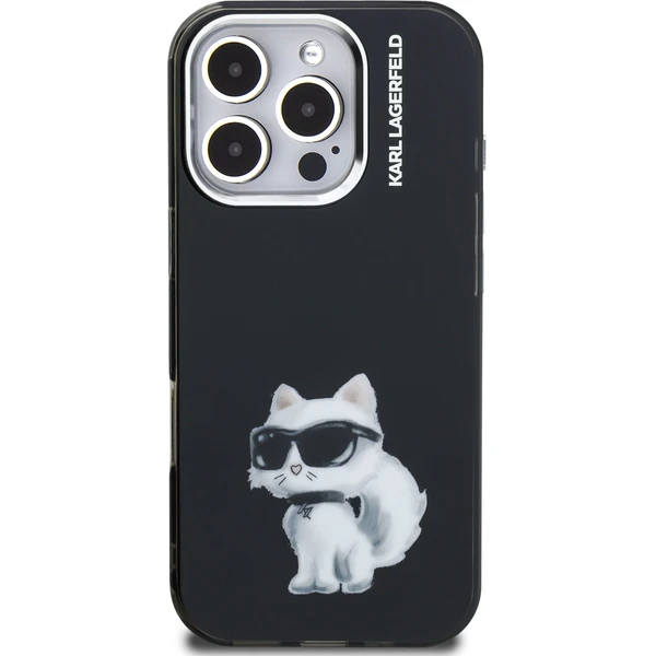 Karl Lagerfeld IML Aquarelle Chúpette kryt iPhone 16 Pre Max čierny - Puzdra - Obrázok bacb7e8ed97b4c4aa87896dea2e3b153