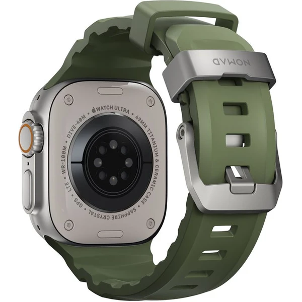 Nomad Rocky Point Band remienok Apple Watch 49/45/44/42mm strieborný/tmavo zelený - Remienky - Obrázok bae41ff245344cee95a140d28f3ea4c8