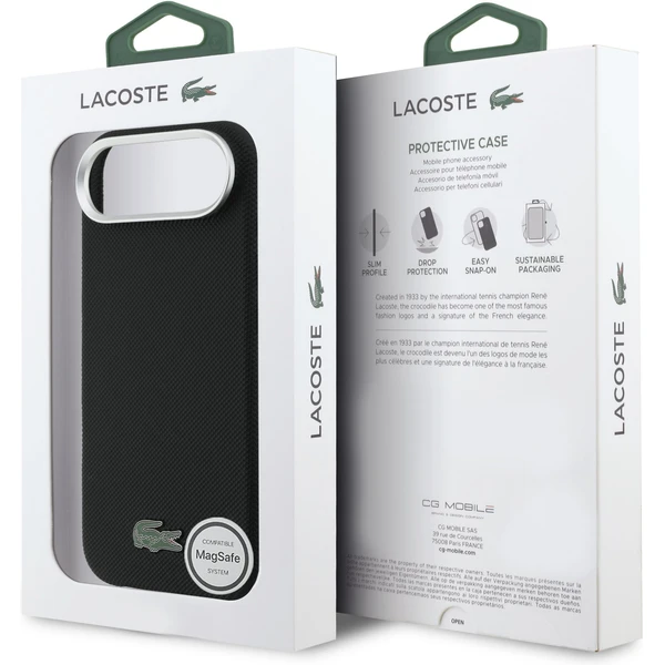 Lacoste Iconic Petit Pique Metal Logo MagSafe kryt iPhone Air čierny - Puzdra - Obrázok bb1df1e651264e2b9939fd3cd83c4638