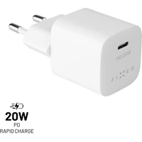 FIXED Mini nabíjačka s USB-C výstupom a podporou PD 20W biela - Nabíjačky