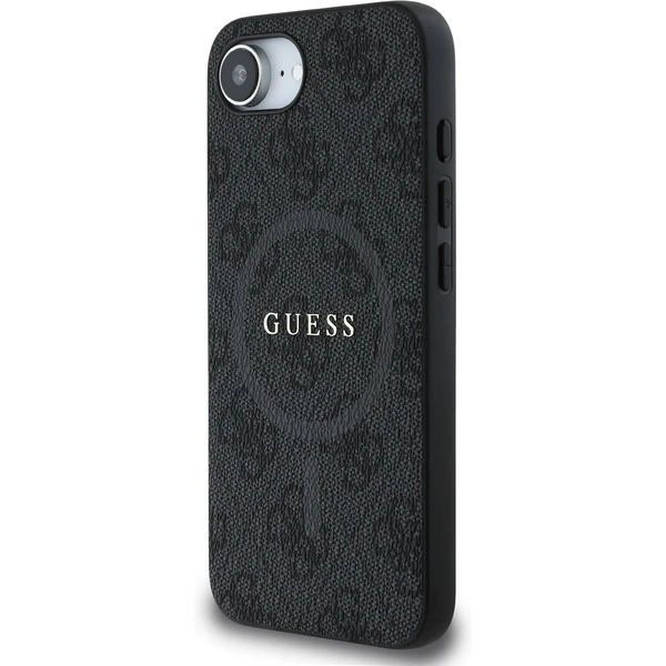 Guess PU koža 4G farebný krúžok MagSafe kryt iPhone 17e/16e čierny - Puzdra - Obrázok bb5c58f77c0c4a7382773b035f703bb9