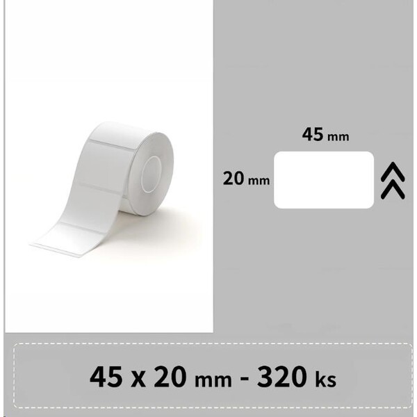Niimbot štítky R 45x20mm 320ks pre B21, B21S, B3, B1S biele