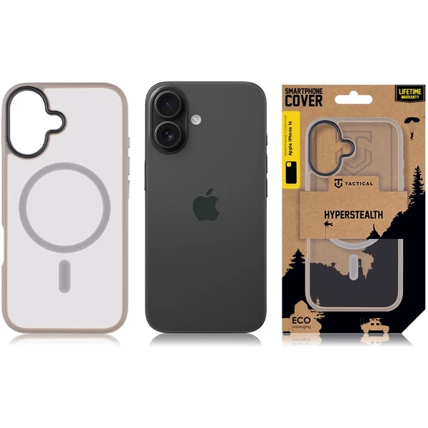 Tactical MagForce Hyperstealth Kryt pre iPhone 16 Light Grey - Puzdra - Obrázok bbb6f0dfe8a94b77a87334fb1acd3a45