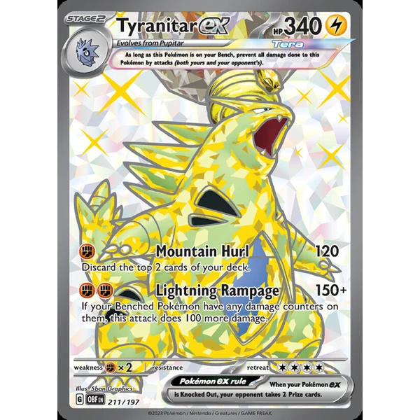 Tyranitar ex (OBF 211) - Obsidian Flames [Holo] - Kusové karty - Hlavný obrázok