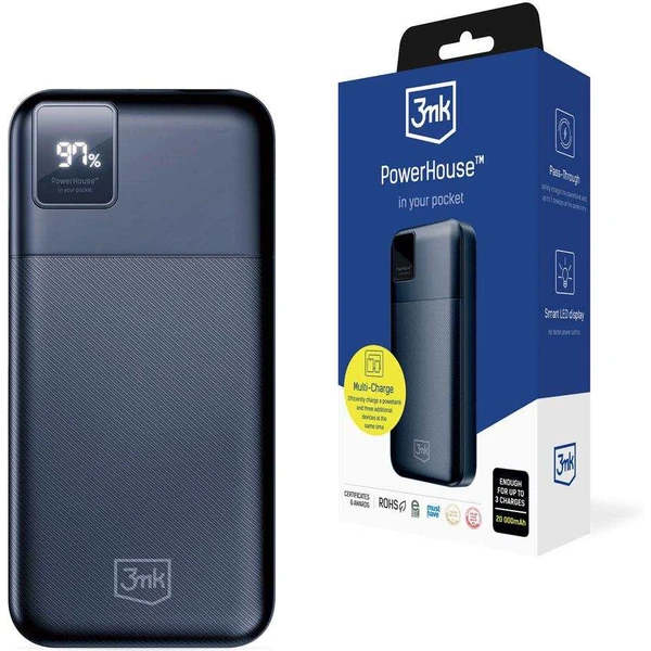 3mk PowerHouse powerbanka 20000 mAh čierna - Powerbanky - Hlavný obrázok
