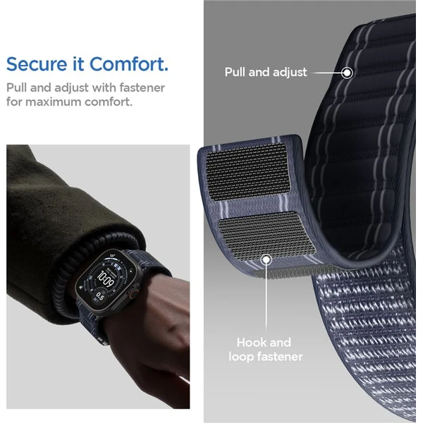Spigen Fabric Band remienok (suchý zips) Apple Watch 49/46/45/44mm námornícka modrá - Remienky - Obrázok bc100f00b759427ca5b5fc5f72480dd7