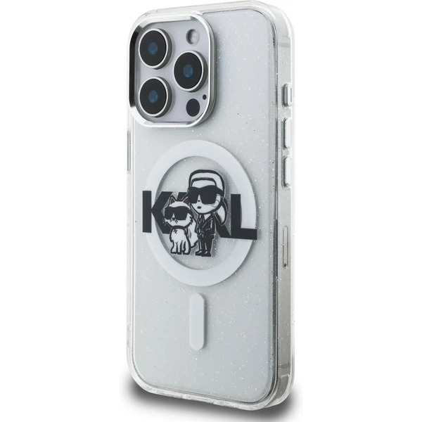Karl Lagerfeld IML Glitter Karl and Choupette Sketch MagSafe kryt iPhone 15 Pre Max číry - Puzdra - Obrázok bc5429f4d4bf444aa1feeb8fb15838f1