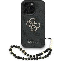 Guess PU 4G Metal Logo Strap kryt iPhone 15 Pro Max čierny - Puzdra