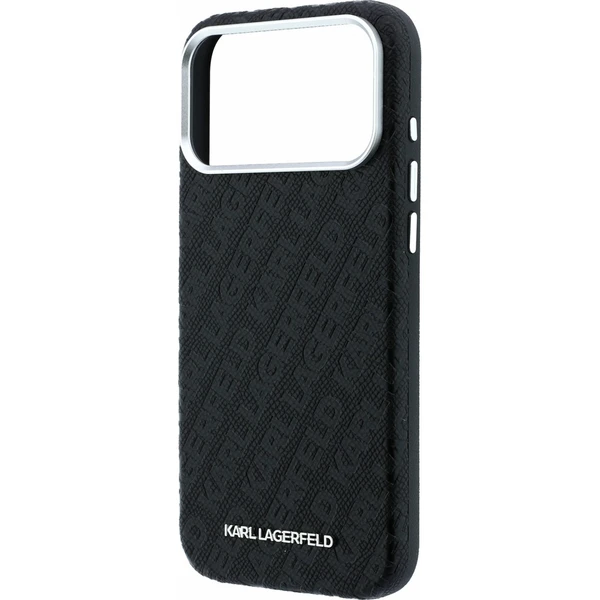 Karl Lagerfeld PU Grained Allover Semi Wrap Magsafe Zadný Kryt pre iPhone 18 Pro Max Black - Puzdra - Obrázok bc76fe3ef72840d6b5794b9c5fc78513