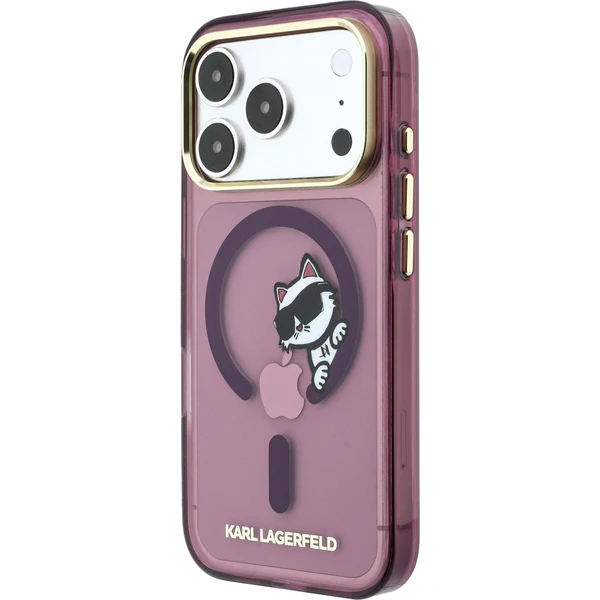 Karl Lagerfeld IML Choupette Peekaboo Magsafe kryt iPhone 18 Pro Max vínový - Puzdra - Obrázok bc781a4d140b4cd39fac865600c24493