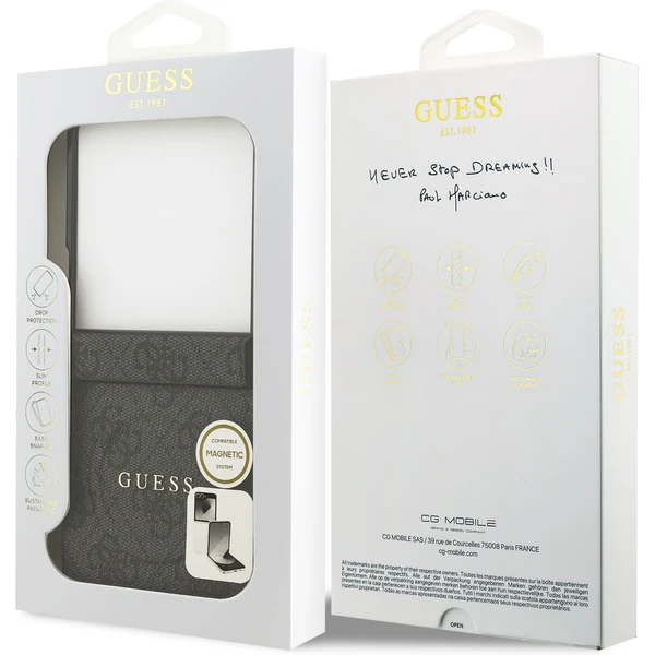 Guess PU Leather 4G Colored Ring Magnetic kryt Samsung Galaxy Z Flip 7 čierny - Puzdra - Obrázok bc9def20e1504a15b2471bdeae50dad2