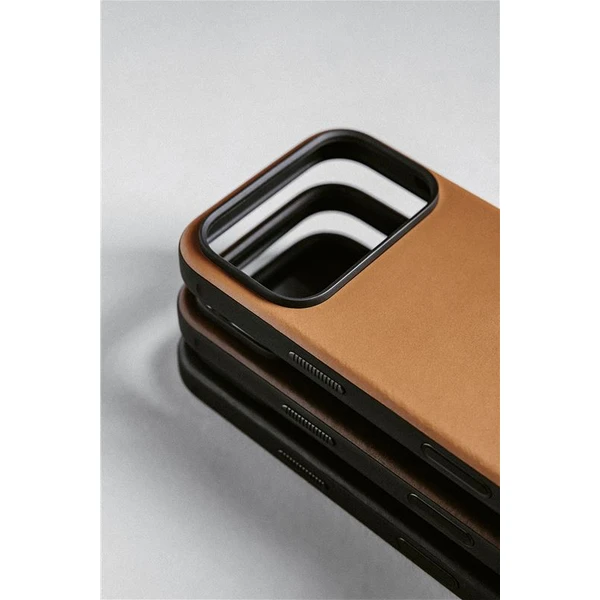 Nomad Modern Leather Case MagSafe kožený kryt iPhone 17 Pro Max English Tan - Puzdra - Obrázok bcc2e1ca0f4549d8add00471e3bb9677