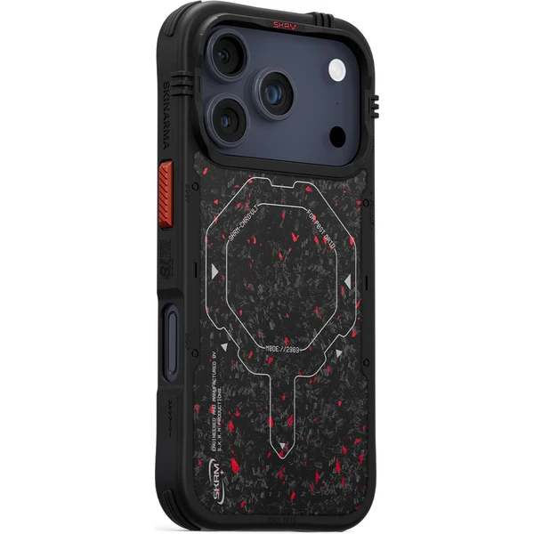 SKINARMA Vektor Mag-Charge MagSafe kryt iPhone 17 Pro Čierna/Červená - Puzdra - Hlavný obrázok