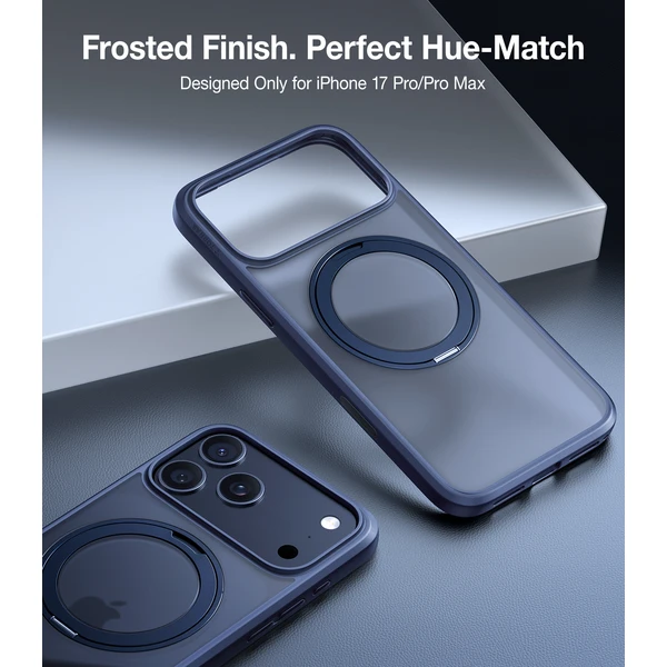 Torras Ostand Pro MagSafe kryt iPhone 17 Pro polnočne modrá - Puzdra - Obrázok bcdf3f78959c46daba255654dc797e6a