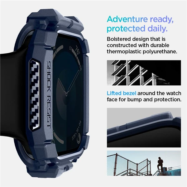 Spigen Rugged Armor kryt pre Apple Watch 10/11 (46mm) námorne modrý - Puzdra - Obrázok bd15b8221ab840a7a0c3b81c23a769c9