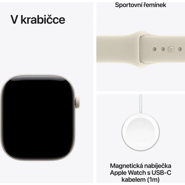 Apple Watch Series 12 Cellular (42mm) Perlově bílá keramika s pískovým sportovním řemínkem S/M - Inteligentné hodinky - Obrázok bd20790458bb403b8d2ab53396783b07