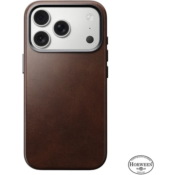 Nomad Traditional Leather Case (Horween) MagSafe kožený kryt iPhone 17 Pro Rustic Brown - Puzdra - Obrázok bd4637d8da6d4785a9f5a01f8e6a4e6d