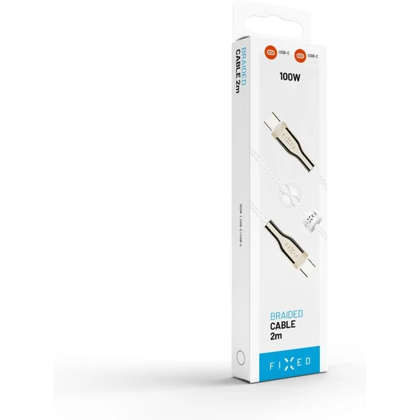 FIXOVANÝ USB-C/USB-C napájací kábel 100W 2m biely - Káble a redukcie - Obrázok bd6bdf3af2e84ff7bd094b00d7261e39