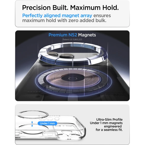 Spigen Ultra Hybrid MagSafe kryt iPhone 18 Pro/17 Pro priehľadná tmavomodrá - Puzdra - Obrázok bd90acf539d9426fb894cb4c3944464c