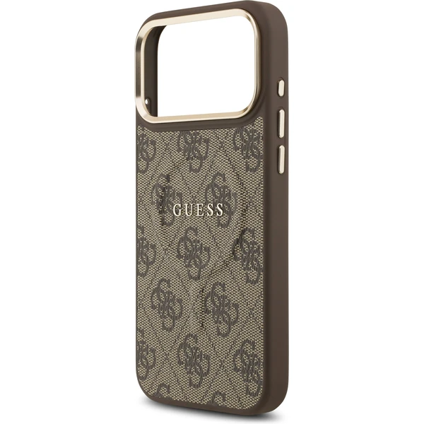 Guess PU Leather 4G Gold Frame MagSafe kryt iPhone 17 Pro Max hnedý - Puzdra - Obrázok bd927bf1d0c74d599024470ac7072ce8