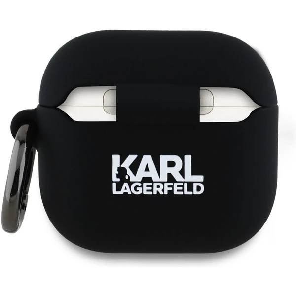 Karl Lagerfeld 3D Logo NFT Karl and Choupette silikónové puzdro AirPods 4 čierne - Puzdra - Obrázok bdada30f0652490da413b92c947c50f0