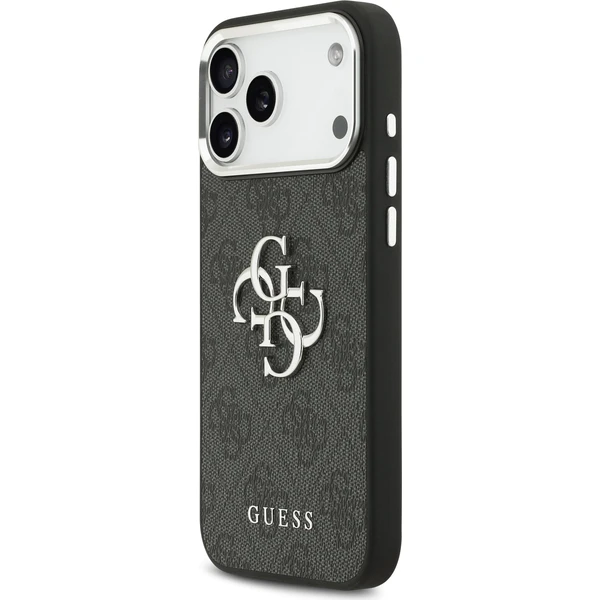 Guess PU 4G Metal Logo kryt iPhone 17 Pro Max strieborný/čierny - Puzdra - Obrázok be1eeacf3fc2435db62eccb74391d09b
