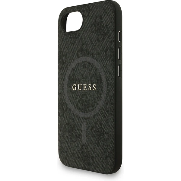 Guess PU Leather 4G farebný pásik s krúžkom MagSafe kryt iPhone 17e/16e čierny - Puzdra - Obrázok be250b7c371a4c4db0f47b6e38403e2a