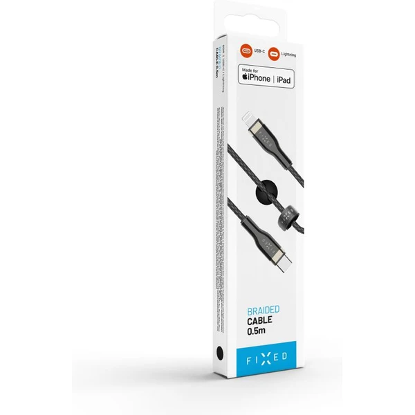 FIXED USB-C/Lightning napájací kábel 60W 0,5m čierny - Káble a redukcie - Obrázok be2dc5c2e982411398b43e2f47803a97