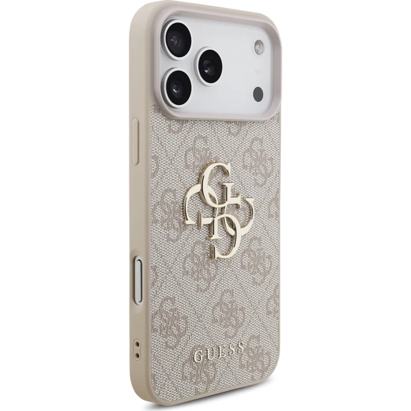 Guess PU 4G Metal Logo Zadný Kryt pre iPhone 18 Pro Max Pink - Puzdra - Obrázok be47b7a48fb9459f9551b2df6fb4a764