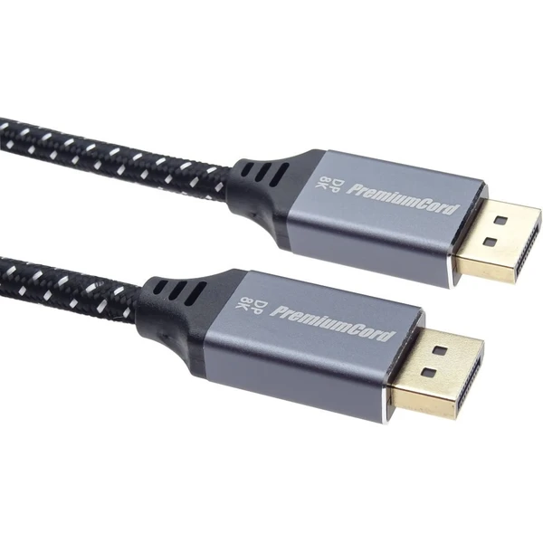PremiumCord DisplayPort 1.4/DisplayPort 1.4 kábel 8K 5m čierny/biely - Káble a redukcie - Hlavný obrázok