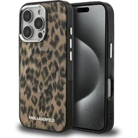 Karl Lagerfeld IML Leopard MagSafe kryt iPhone 16 Pre Max hnedý - Puzdra