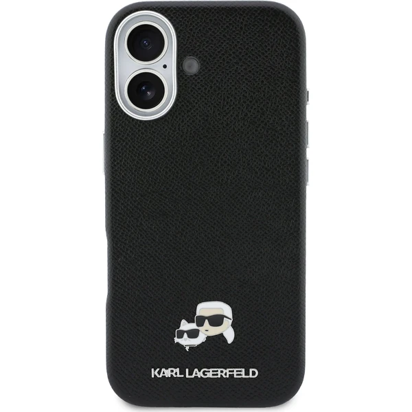 Karl Lagerfeld PU Karl a Choupette Headš Piny MagSafe kryt iPhone 17 čierny - Puzdra - Obrázok be7340fc0958439ca88769557946d676
