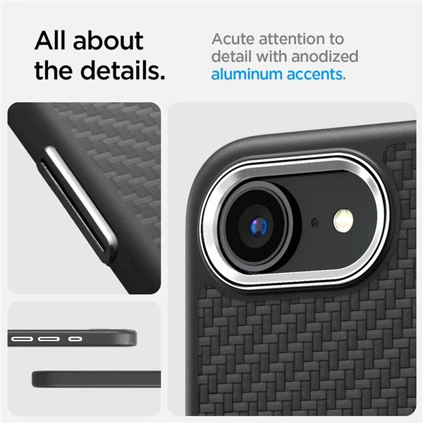 Spigen Enzo Aramid MagSafe kryt iPhone 17e/16e matne čierny - Puzdra - Obrázok be74139990cf402bb7e84a9ab718d267