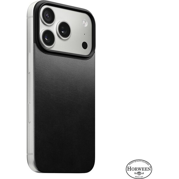 E-shop Nomad Magnetic Leather Back (Horween) Magsafe kožený kryt iPhone 17 Pro Black