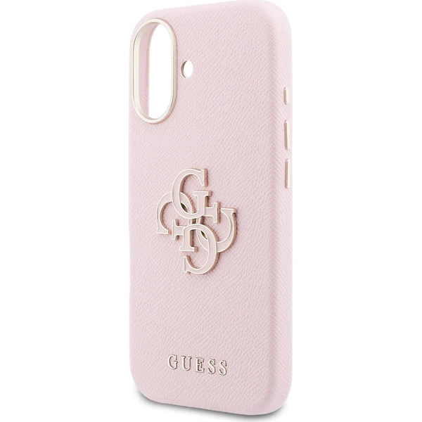 Guess PU Resin Logo kryt iPhone 17 ružový - Puzdra - Obrázok be93d38a88e146eea1d228be73fe1f3f