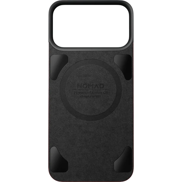 Nomad Magnetic Leather Back (Horween) MagSafe kožený kryt iPhone 17 Pro Max/18 Pro Max Burgundy - Puzdra - Obrázok beb0ef0c65474b08b2d54df4a6bc53d3